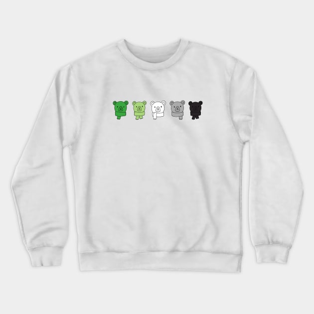 Aromantic Cute Bears Crewneck Sweatshirt by Pridish